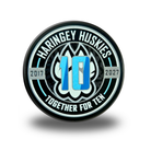 The Huskies 10 Years Puck from Haringey Huskies Store features the text “Haringey Huskies,” “2017,” “2027,” “10,” and “Together For Ten,” along with a stylized husky logo in the background.